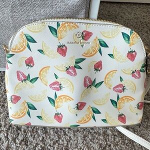 Nanette Lepore White Crossbody Bag with Fruit Print